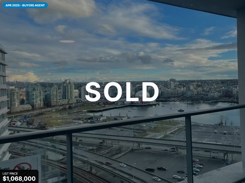 3103-689 Abbott Street Price: $1,068,000 Sold by Navid