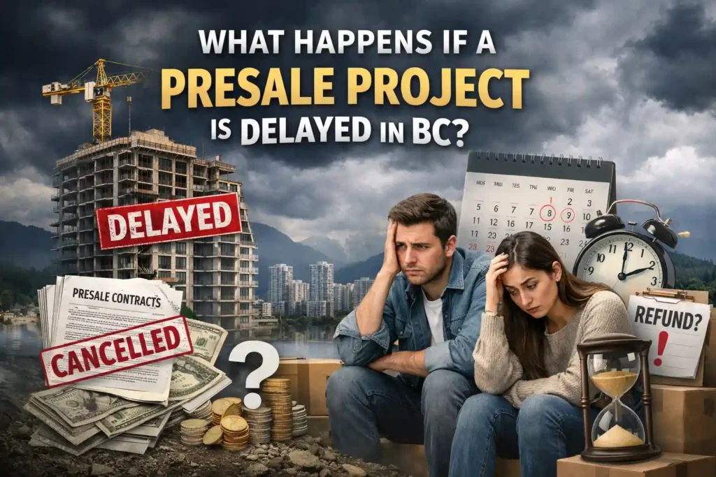 Navid Hakimi Group What Happens If a Presale Project Is Delayed in BC? 4 What Happens If a Presale Project Is Delayed in BC