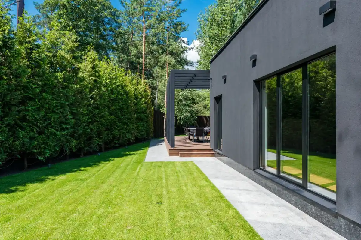 Home exterior with a private rental suite