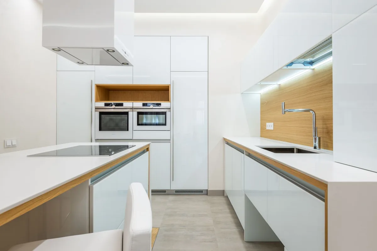Bright modern kitchen in a luxury home