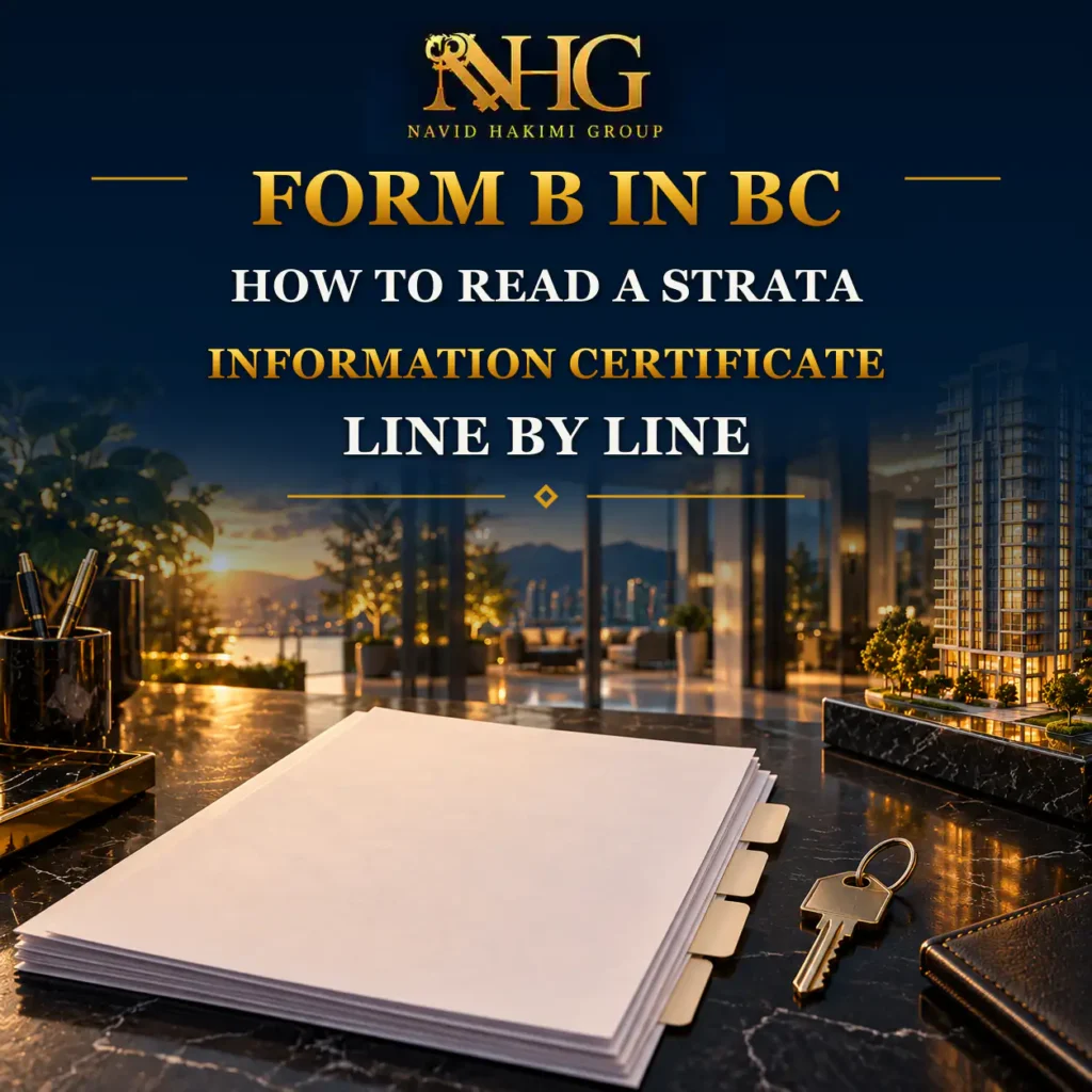 Navid Hakimi Group Form B in BC: How to Read a Strata Information Certificate Line by Line 10 Form B strata information certificate documents in British Columbia