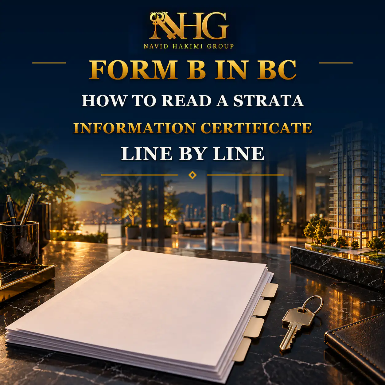 Navid Hakimi Group Home 8 Form B strata information certificate documents in British Columbia