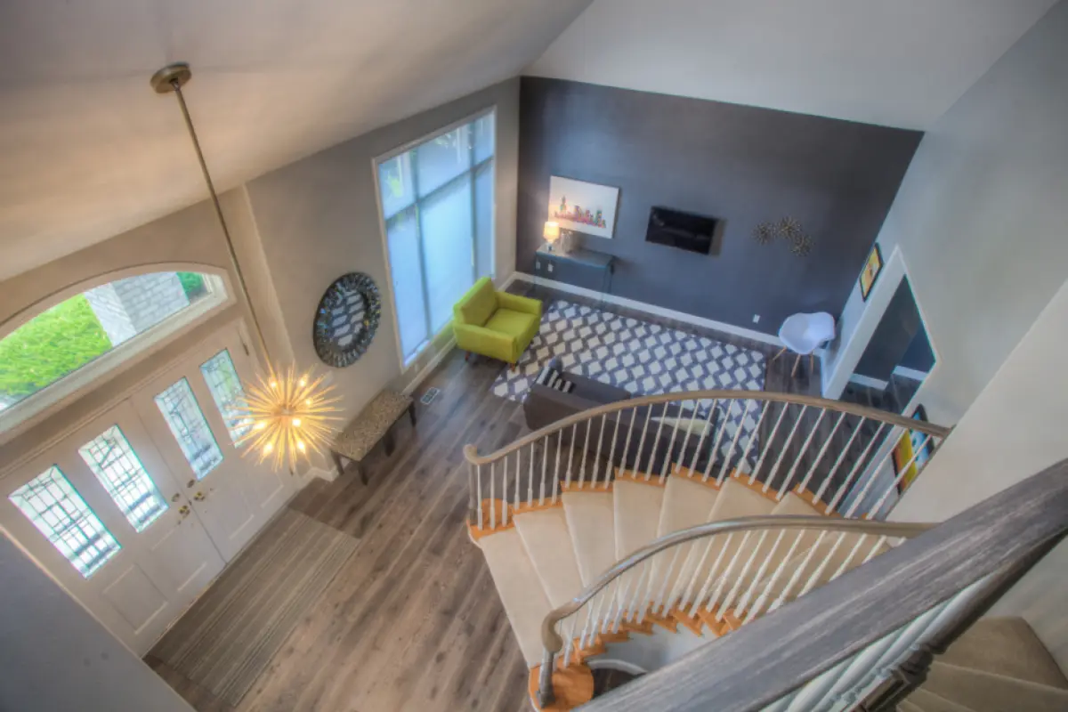 Tidy home interior prepared for buyer showings