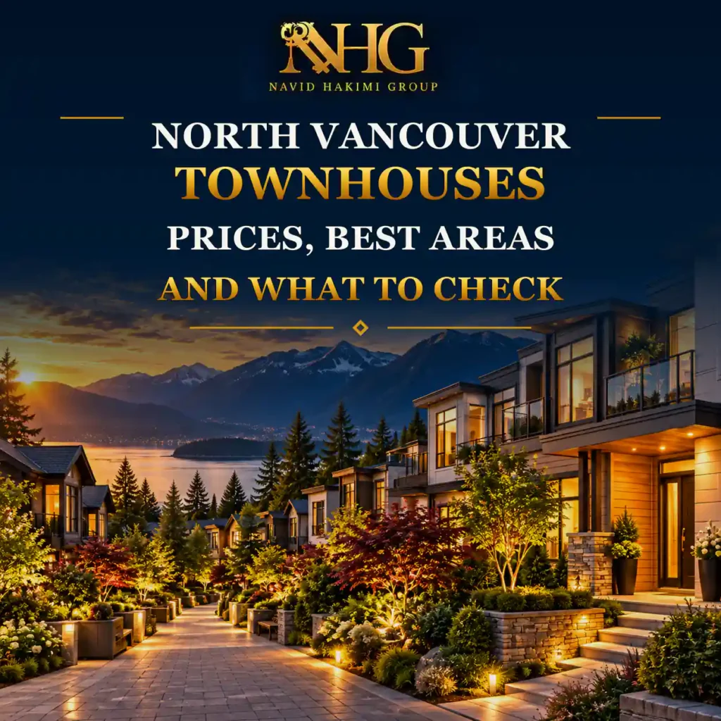 Navid Hakimi Group North Vancouver Townhouses | Prices, Best Areas and What to Check 1 Contemporary townhouses in a North Vancouver neighbourhood