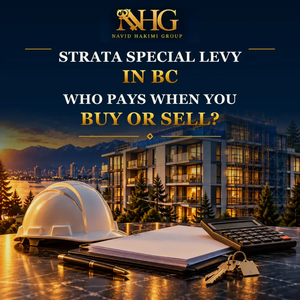 Strata condominium and financial documents representing a special levy in BC