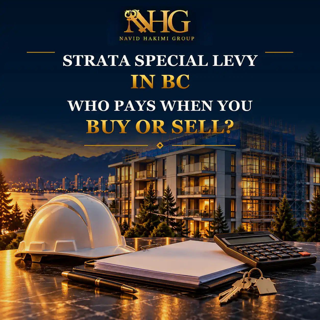 Strata condominium and financial documents representing a special levy in BC