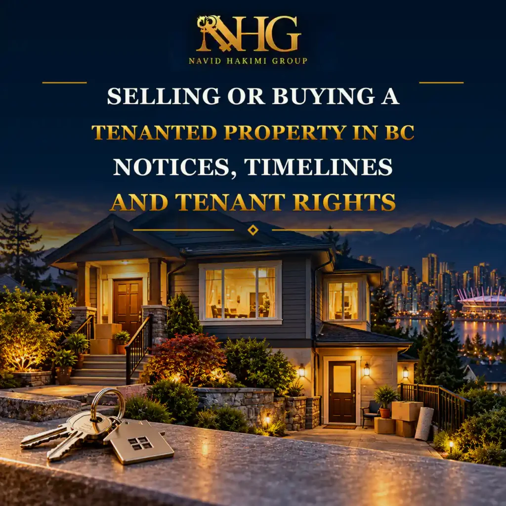 Rental home with keys and documents representing a tenanted property in BC