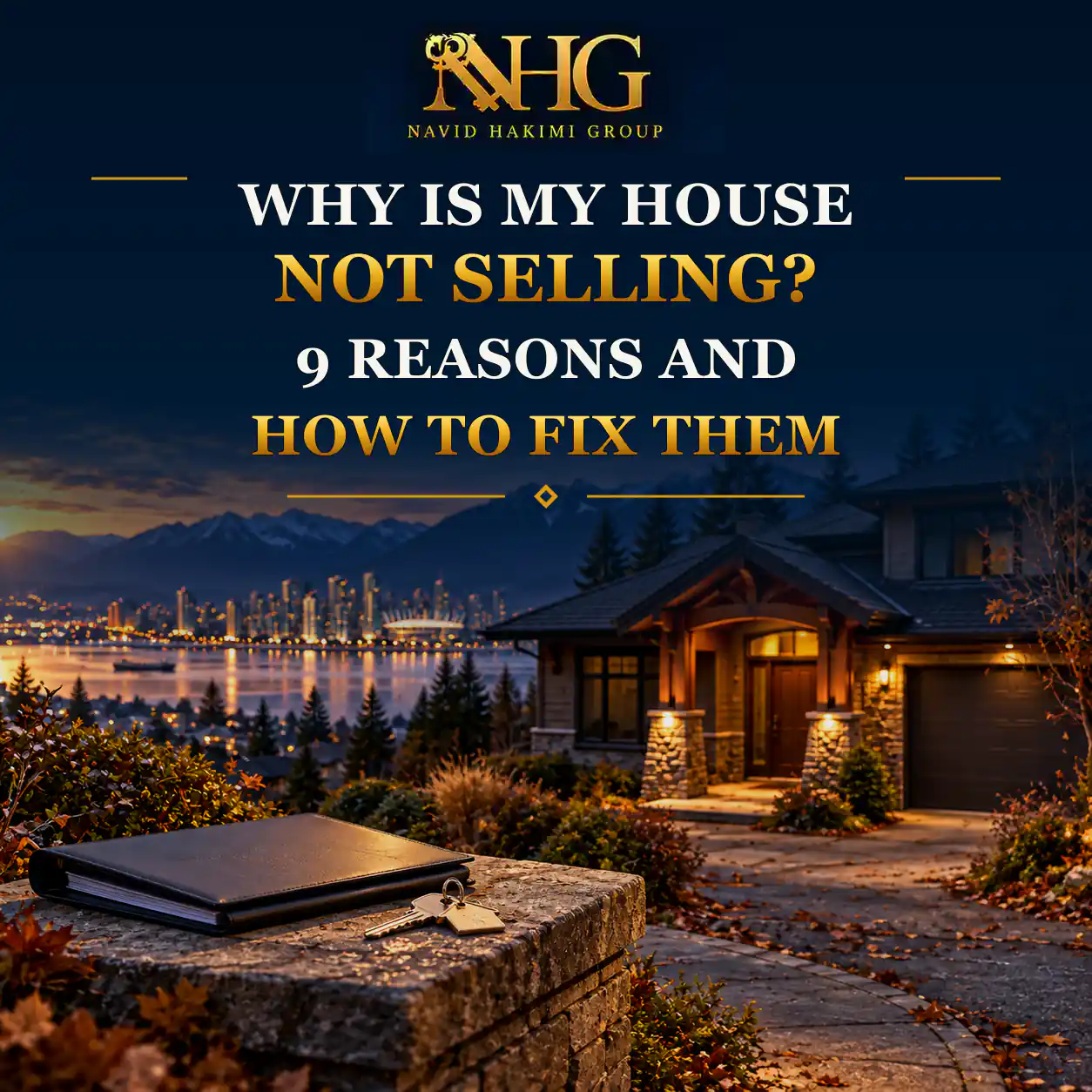 House with an unsold real estate sign